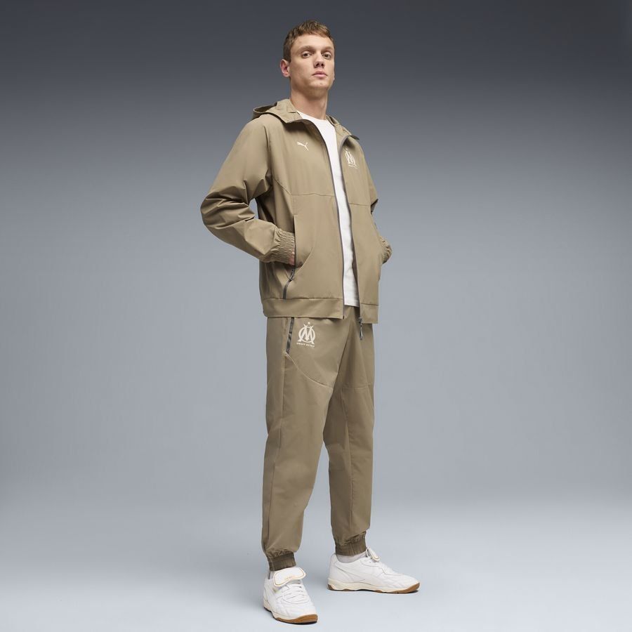 Marseille Track Pants Pumatech Woven - Brown - Men's-SoccerKits Hub | Buy Soccer Jerseys Online
